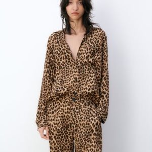 Zara Animal Print Shirt Size XL